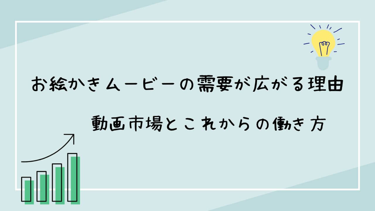 お絵かきムービーの需要が広がる理由｜動画市場とこれからの働き方 の文字